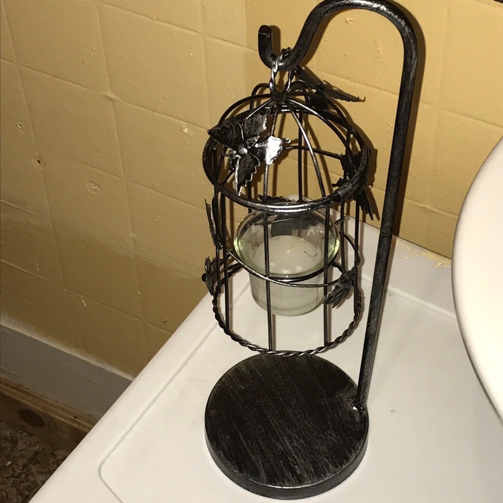 Set of 2 Bird cage candle holders